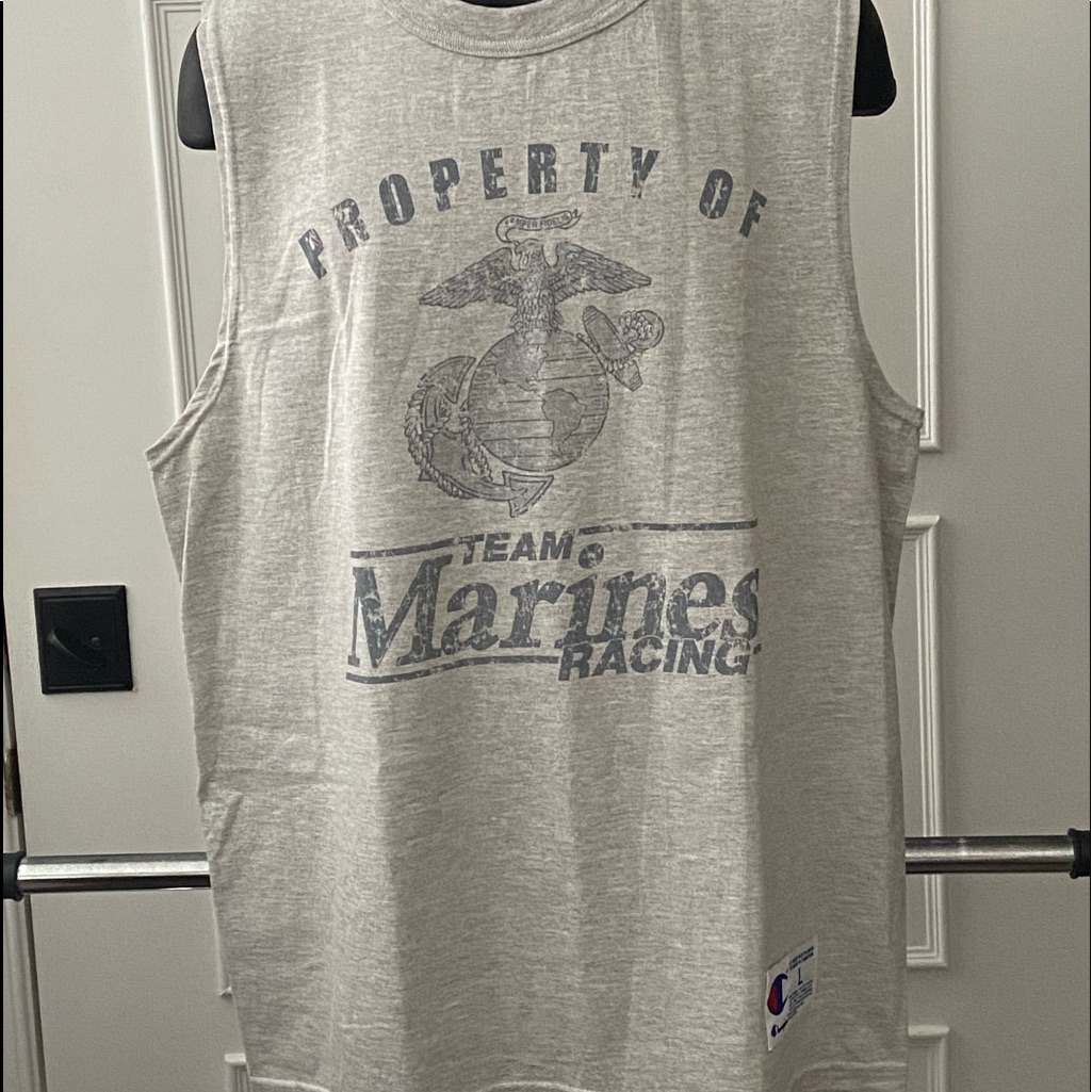 Champion Mens Gray Tank Top Size Xl Team Marines Racing Team Rensi Motorsports